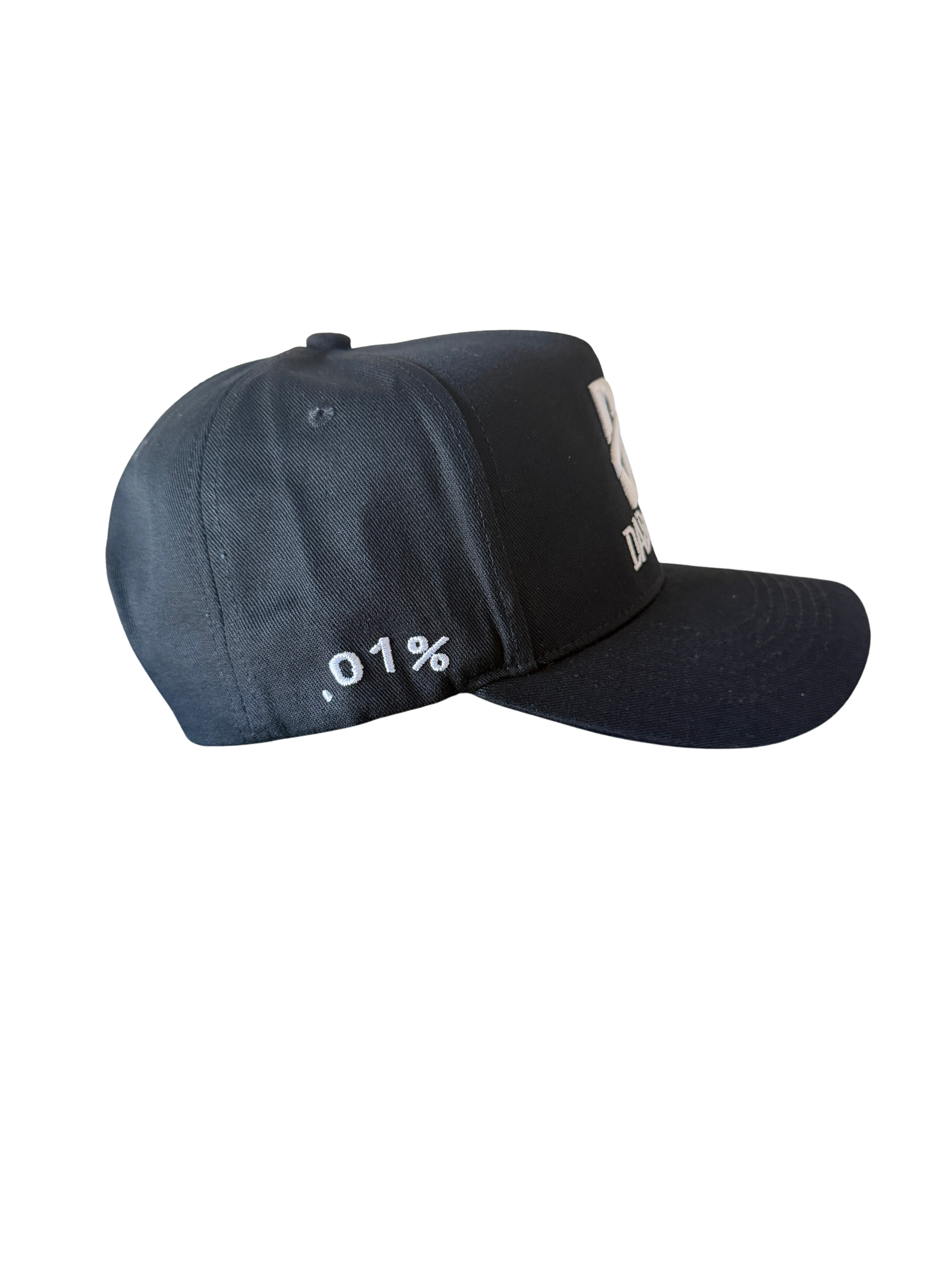 Blackout DadNamed Logo Hat — White & Black