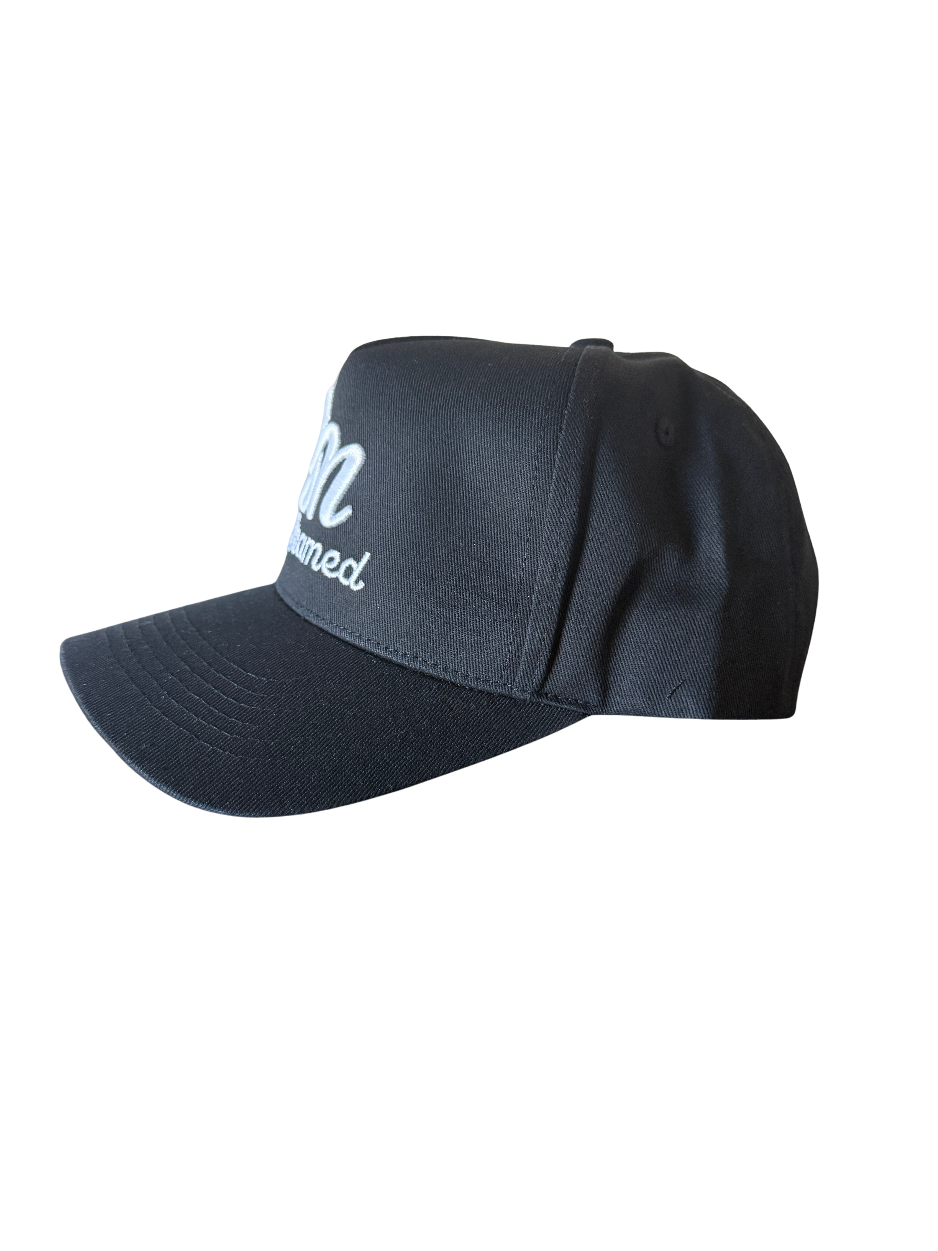 Blackout DadNamed Logo Hat — White & Black